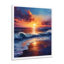 Jaune, bleu, coucher de soleil, océan, bonheur, plage, art mural-1536641723-1536641718
