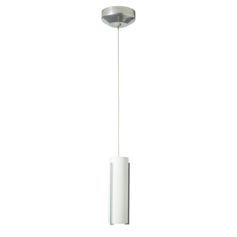 Exos 1 - Light Single Cylinder Pendant, Opal, Sterling