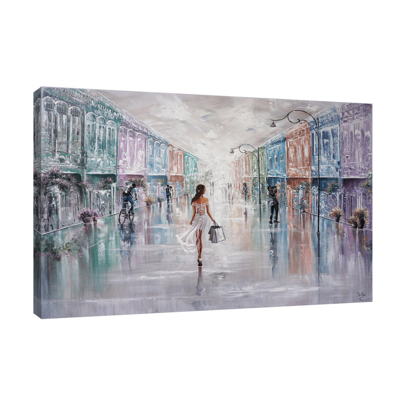 Architectural Gems, Singapore Shophouses by Isabella Karolewicz - Wrapped Canvas Print, 25 cm H x 38 cm W