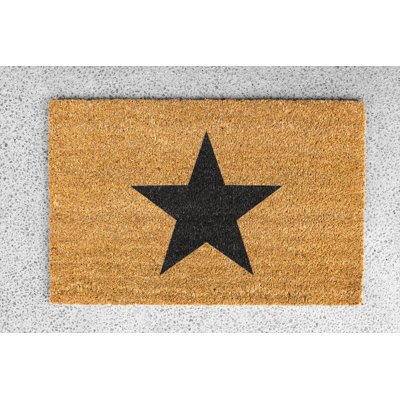 Black Star Coir Doormat 