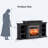  72'' W Electric Fireplace,black