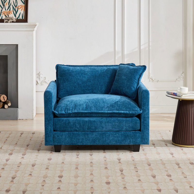 Coussin rembourré double couche Cloud, Bleu
