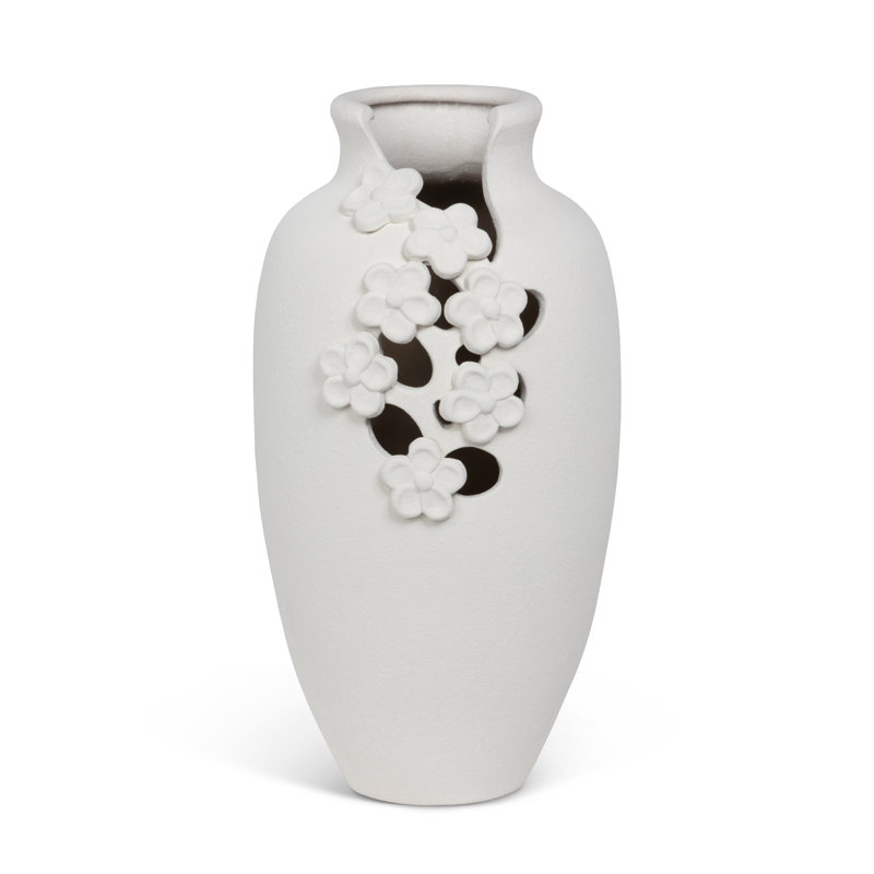 Grand vase La Fleur, blanc mat, Haute