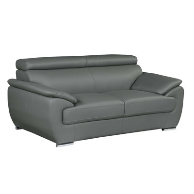Causeuse en cuir véritable