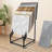 Display Stand Tile Display Rack Standing Slotted Flooring Display Shelf For Building Material Samples With Wheels