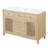 Natural Rattan Bathroom Vanity with Solid Wood Frame and Premium Ceramic Basin