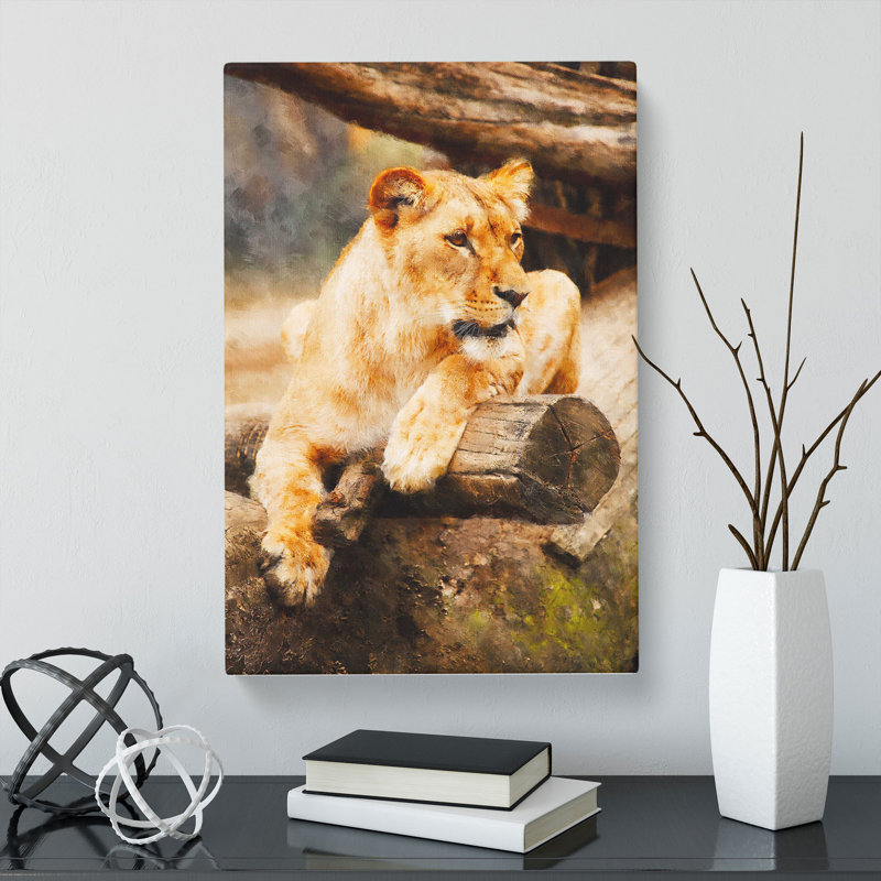 Lioness - Wrapped Canvas, 50cm H x 35cm W x 3cm D