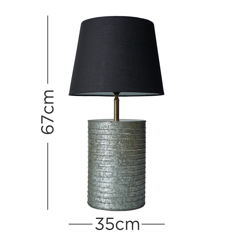 Metal Table Lamp, Yes, White