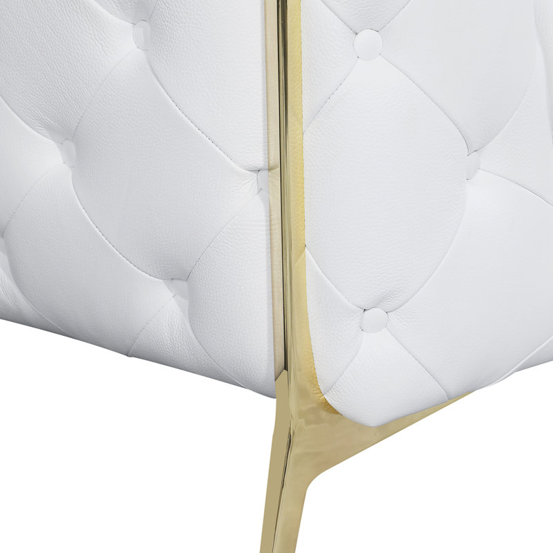 Fauteuil transitionnel 100% cuir italien, Blanc