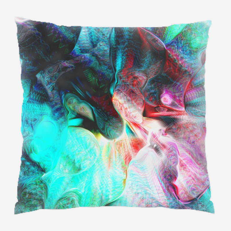 Housse et insert de coussin carré Sandie, Microsuède, Intérieur