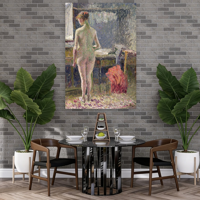 Female Nude Seen From The Back, 1895 Impressionist Abstract Contemporary Wall Art Print - Print, 152.4cm H x 101.6cm W
