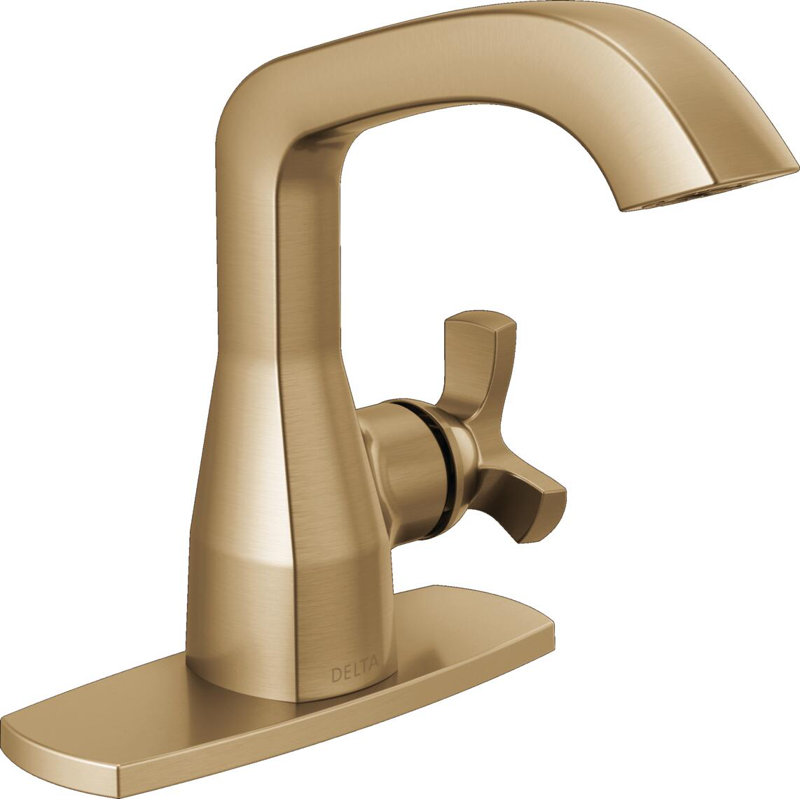 Single Handle Bathroom Faucet, Lumicoat  Champagne Bronze