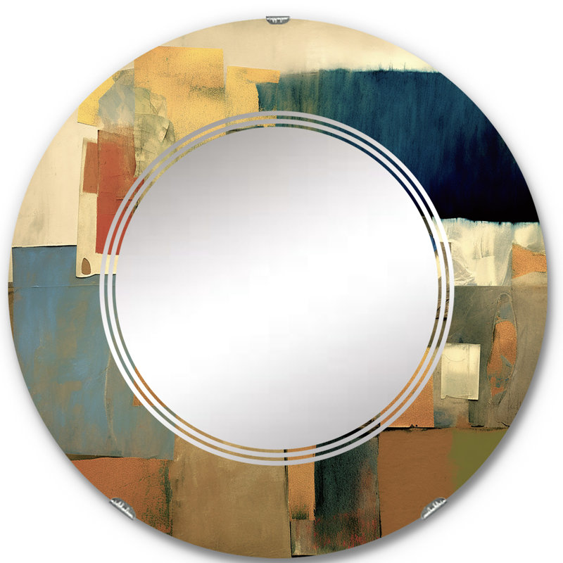 Montcroix - Miroir mural moderne rond, 24 po x 24 po