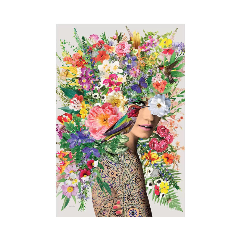 « Antonella » par Ana Paula Hoppe-impression d’art graphique, H 26 po x l 18 po x P 1,5 po, Pas de tapis, Toile tendue
