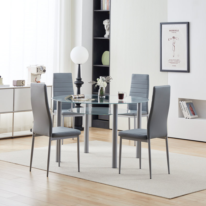 Myesia 4 - Person Dining Set, 29.5 x 120 x 120 cm