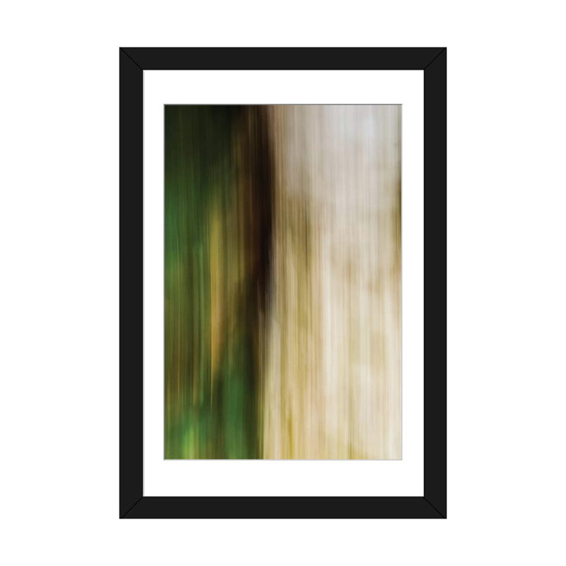 «Leaves and Stone», impression sur toile, H 26 po x l 18 po x P 1,5 po, Papier d'art encadré noir, Blanc