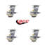 5 Inch Nylon Swivel Caster Set with Roller Bearings and Brakes Service Caster|SCC-30CS520-NYR-TLB-4