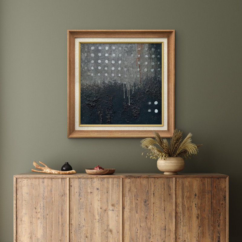 Art mural encadré de qualité supérieure - reproduction abstraite rétro pour décor de chambre à coucher - 26 po x 36 po