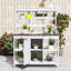 Table de rempotage Farmhouse 66 "avec grande surface de travail, tablettes ouvertes, 2 tiroirs et armoire-1745524912