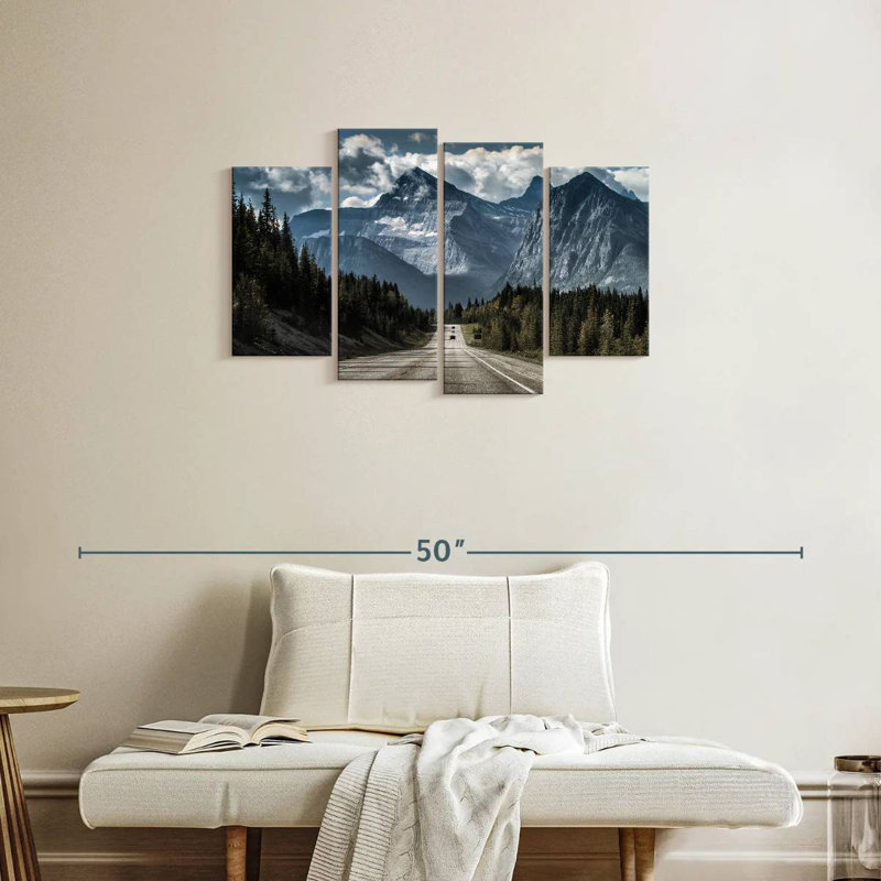 Mehar Banff Highway Mountain Scene, 22" H x 36" W