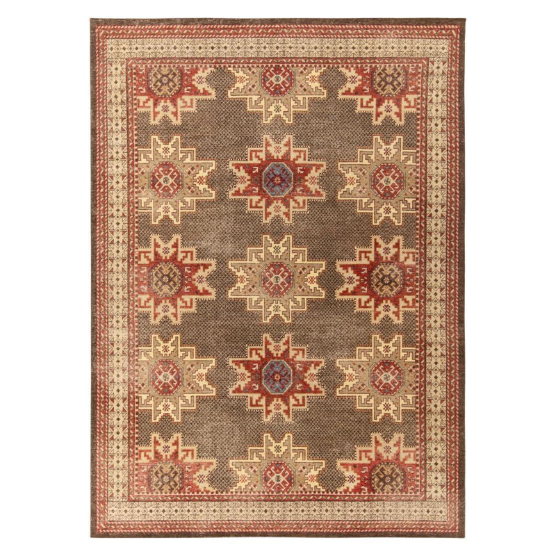 Distressed Homage Wool Geometric Area Rug, Rectangle 10' x 14'