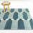 Cagnie Teal/Light Blue Southwest Modern Area Rug-1145915701