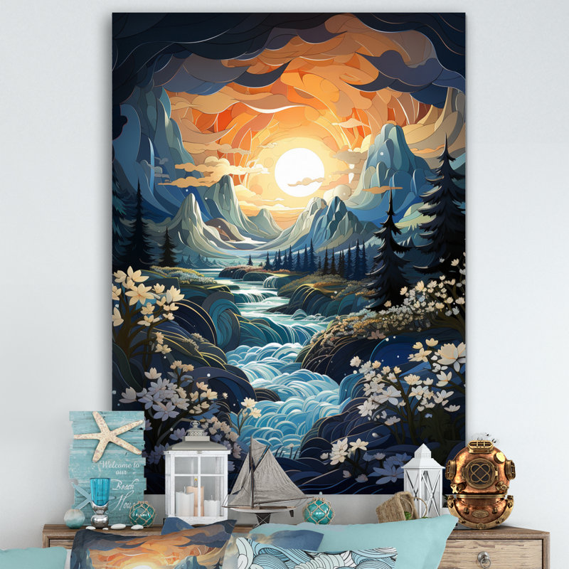 Reproduction d'art sur toile «Orangeberg sarcelle» par Ansel Adams, H 32 po x l 24 po x P 1 po, Toile tendue