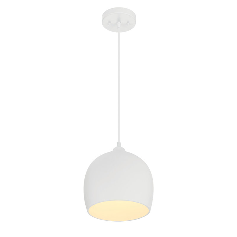 Luminaire suspendu Javaeh, Blanc, H 85 po x l 9 po
