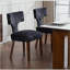 Ensemble de 2 chaises de salle à manger rembourrées en tissu, structure en bois franc-914326636