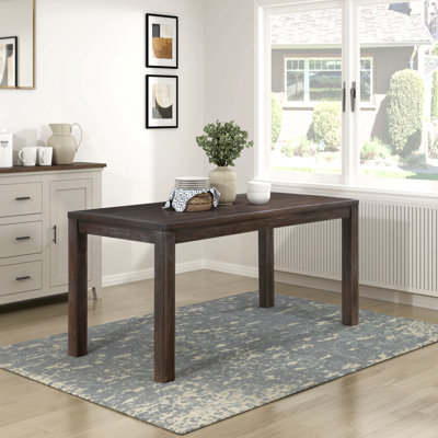 Table de salle à manger brun foncé