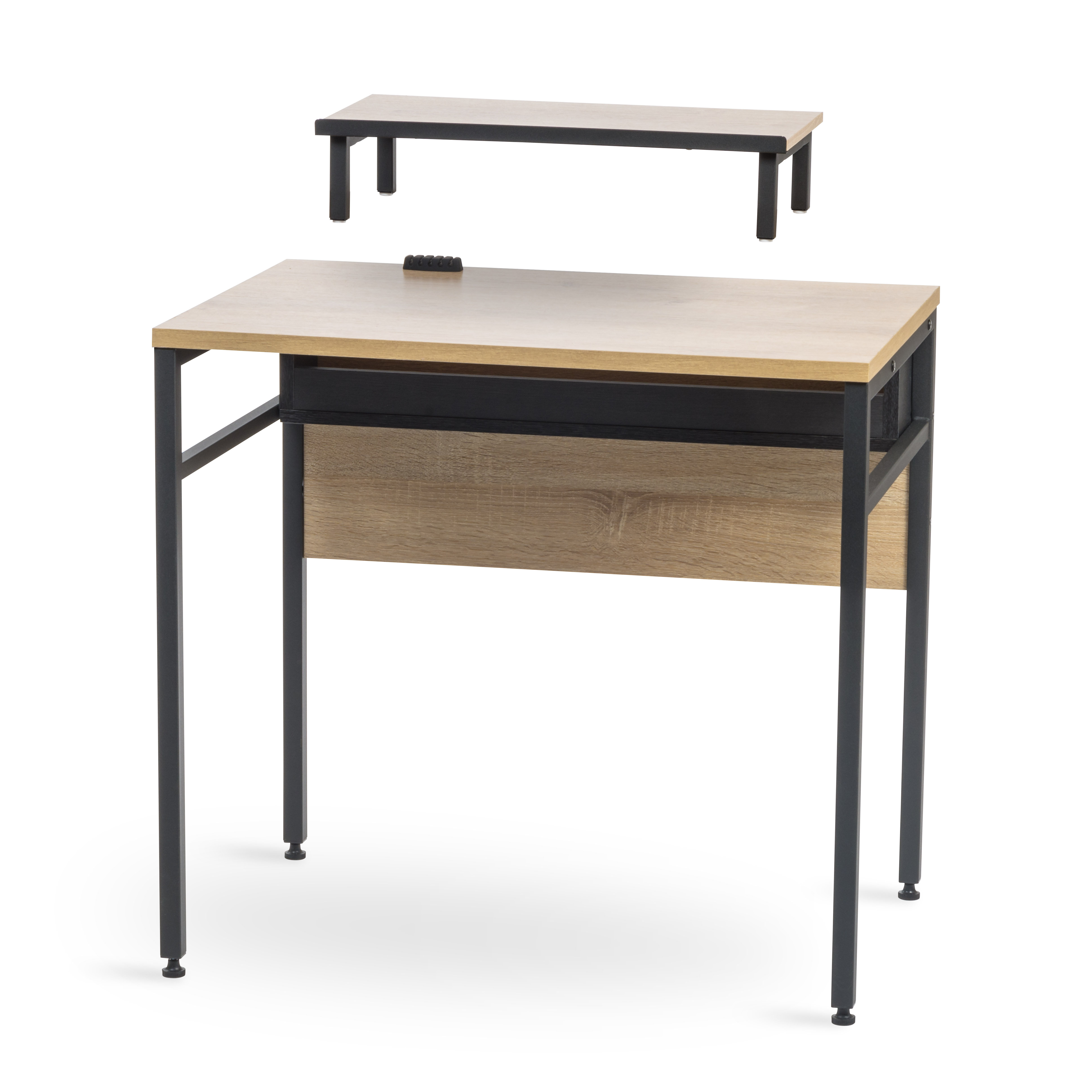 IRIS USA, Inc. Computer Desk with Monitor Stand and Cable Organizer ...