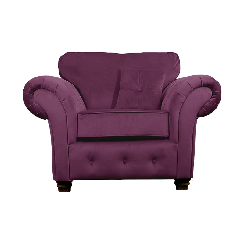 Lila Velvet Chesterfield Chair, Violet