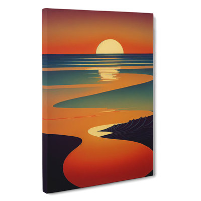 Dashing Sunset Abstract - Wrapped Canvas