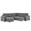 Upholstered Reclining U-Shaped Sectional Reversible