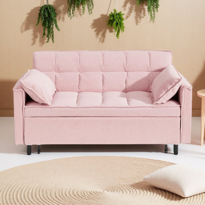 Canapé-lit modulaire 54,30 po Corduroy