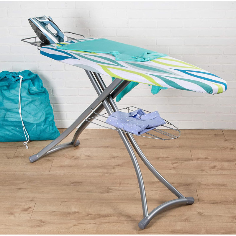 Honey-Can-Do Silver and Multi Oval Print Ironing Board with Rest