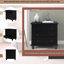 3 armoires noires - Polyvalentes pour la chambre à coucher, le vestibule, le téléphone avec plateau Ustyle en bois massif noir, la chambre à coucher ou le salon-147402266-147402268