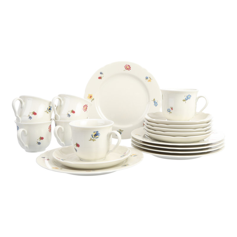 Marie-Luise Flower Sea 18-Piece Dinnerware Set, Service For 6