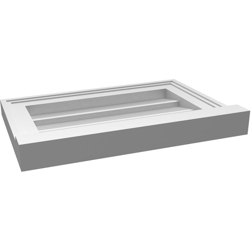 Cadre de seuil Brickmould, brun clair apprêté, H 12 po x l 18 po x P 2 po