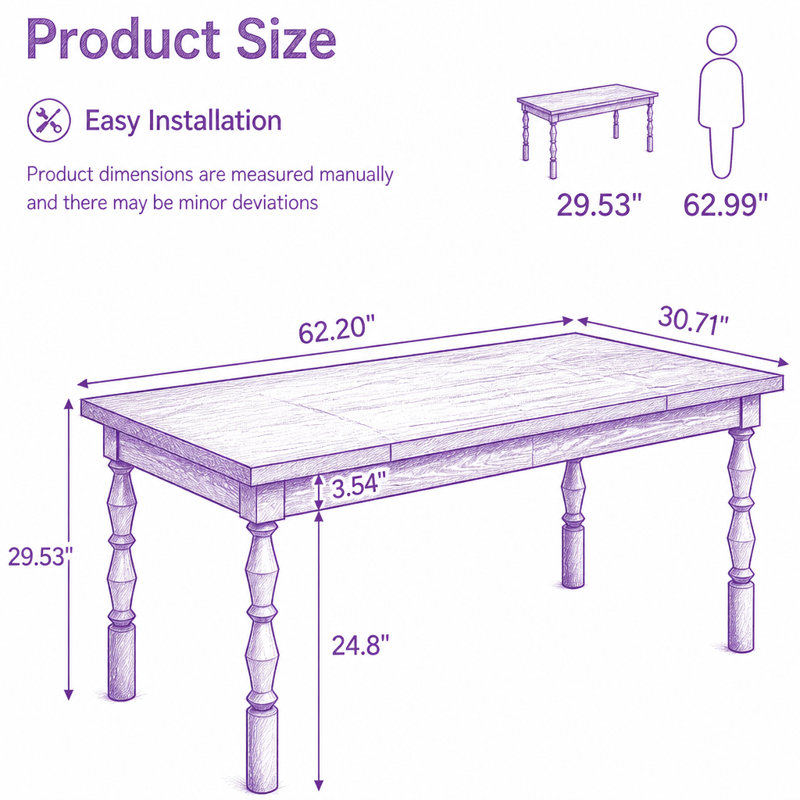 Dining Table, Black