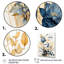 «Retro Blooming Blue Rose», aquarelle rétro sur toile-664598247-664598255