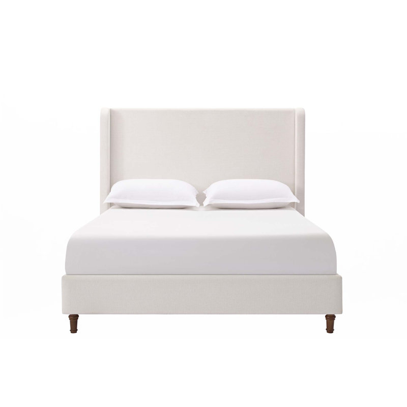 Lit tapissier 54 po, Blanc crème, Grand