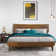 Joacima 2-Pcs Bedroom Set – Solid Wood Platform Bed Frame & Matching Nightstand, Mid-Century Modern, 800 lbs Capacity, No Box Spring Needed