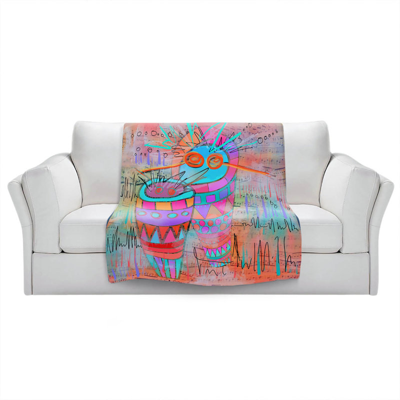 Hand Woven Throw Blanket, 51" x 60"