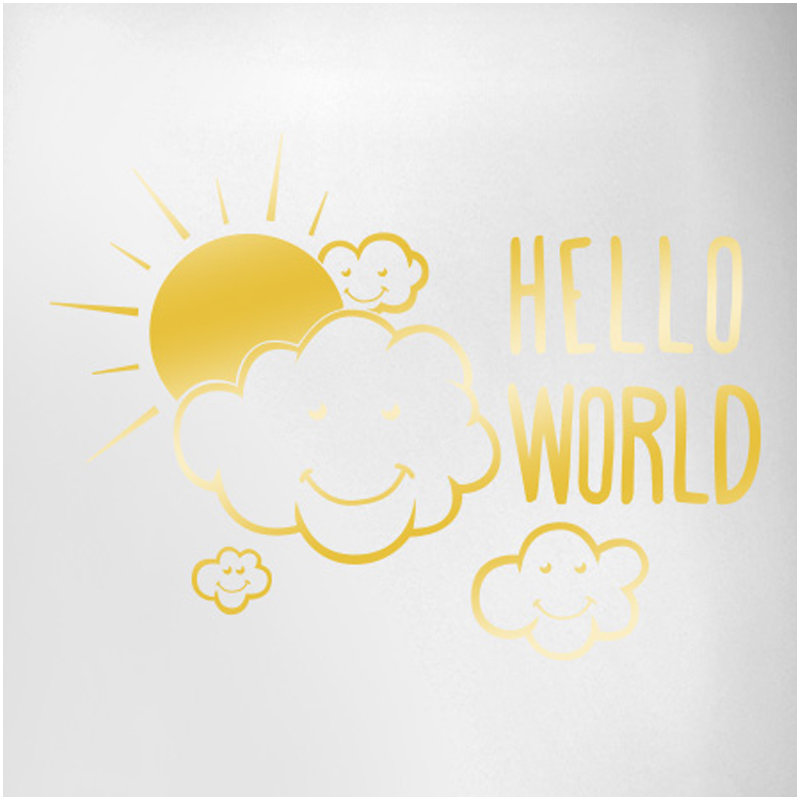 Wall Decal, Shiny Gold