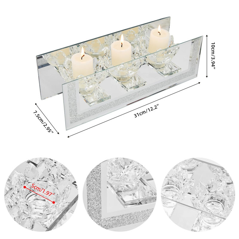 Crystal Flower Candle Holders