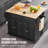 Kitchen Island Cart Rolling Storage Cabinet on Wheel with Drawer & Shelves-329705561