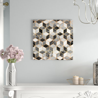 «Black and White Cubes», impression sur toile tendue