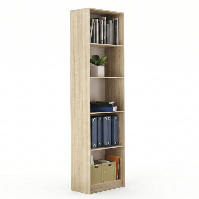 Bozman Solid Wood Bookcase, (5 Shelves) 71.5"H x 19.69"W x 11.81"D