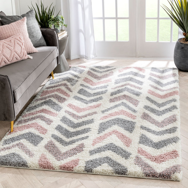 Arden Chevron Synthetic Area Rug, Rectangle 120 x 160cm